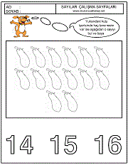 sayılar çizgi çalımaları